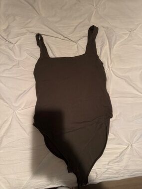 Old Navy Black Square-Neck Bodysuit